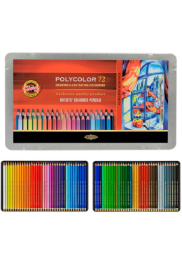 Estojo Lápis de Cor Polycolor C/72 3827 Koh-i-noor